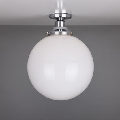 Yerevan Opal Globe Flush Ceiling Light