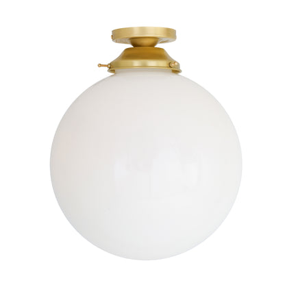 Yerevan Opal Globe Flush Ceiling Light