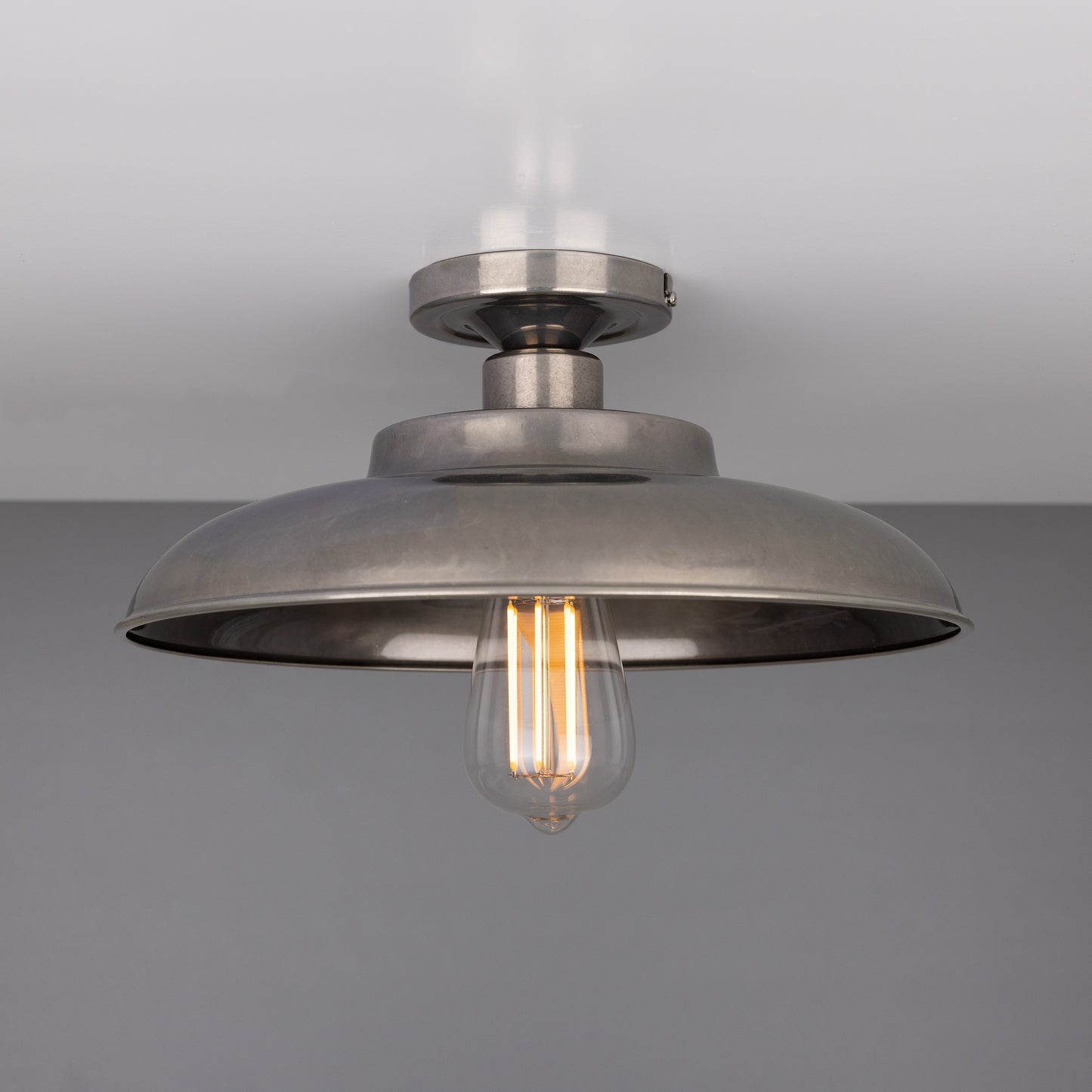 Telal Industrial Factory Flush Ceiling Light 32cm