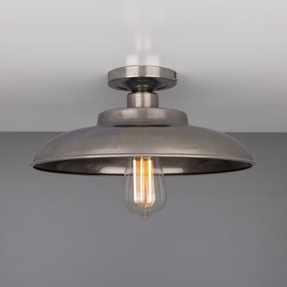 Telal Industrial Factory Flush Ceiling Light 32cm