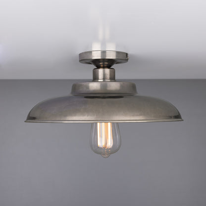 Telal Industrial Factory Flush Ceiling Light 32cm