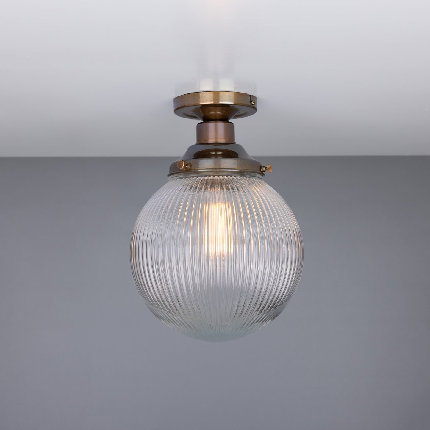 Stanley Prismatic Glass Globe Ceiling Light 20cm