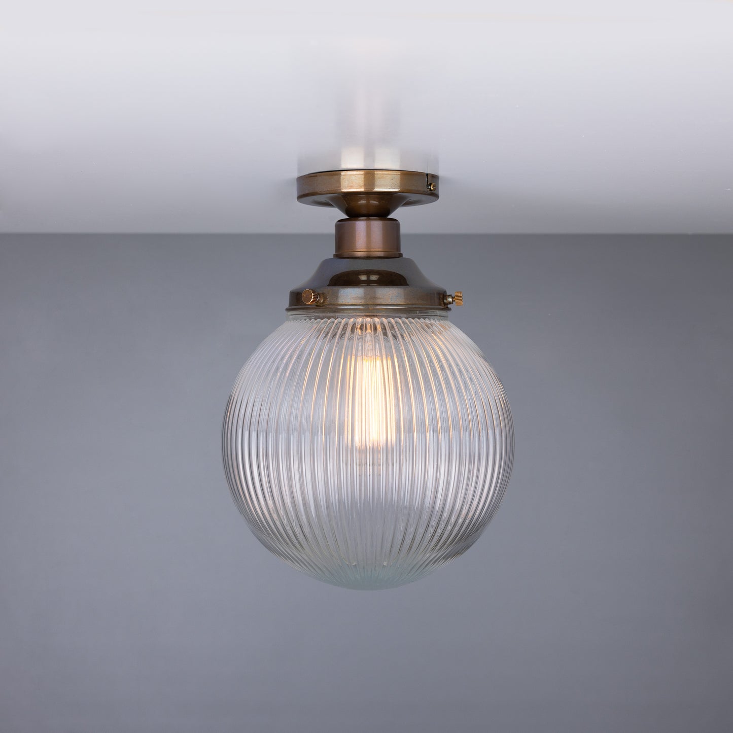 Stanley Prismatic Glass Globe Ceiling Light 20cm