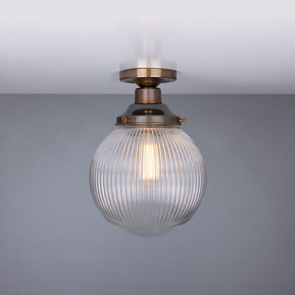 Stanley Prismatic Glass Globe Ceiling Light 20cm
