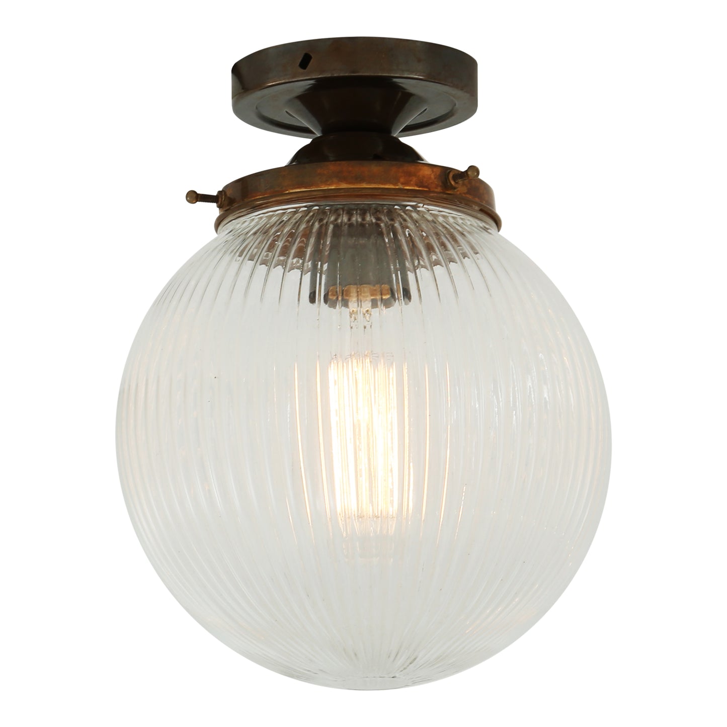 Stanley Prismatic Glass Globe Ceiling Light 20cm