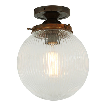 Stanley Prismatic Glass Globe Ceiling Light 20cm
