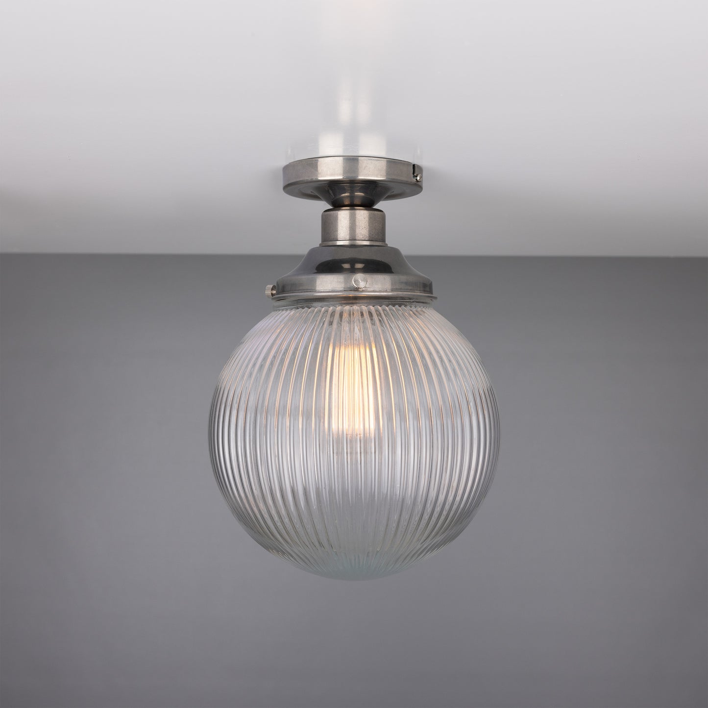 Stanley Prismatic Glass Globe Ceiling Light 20cm