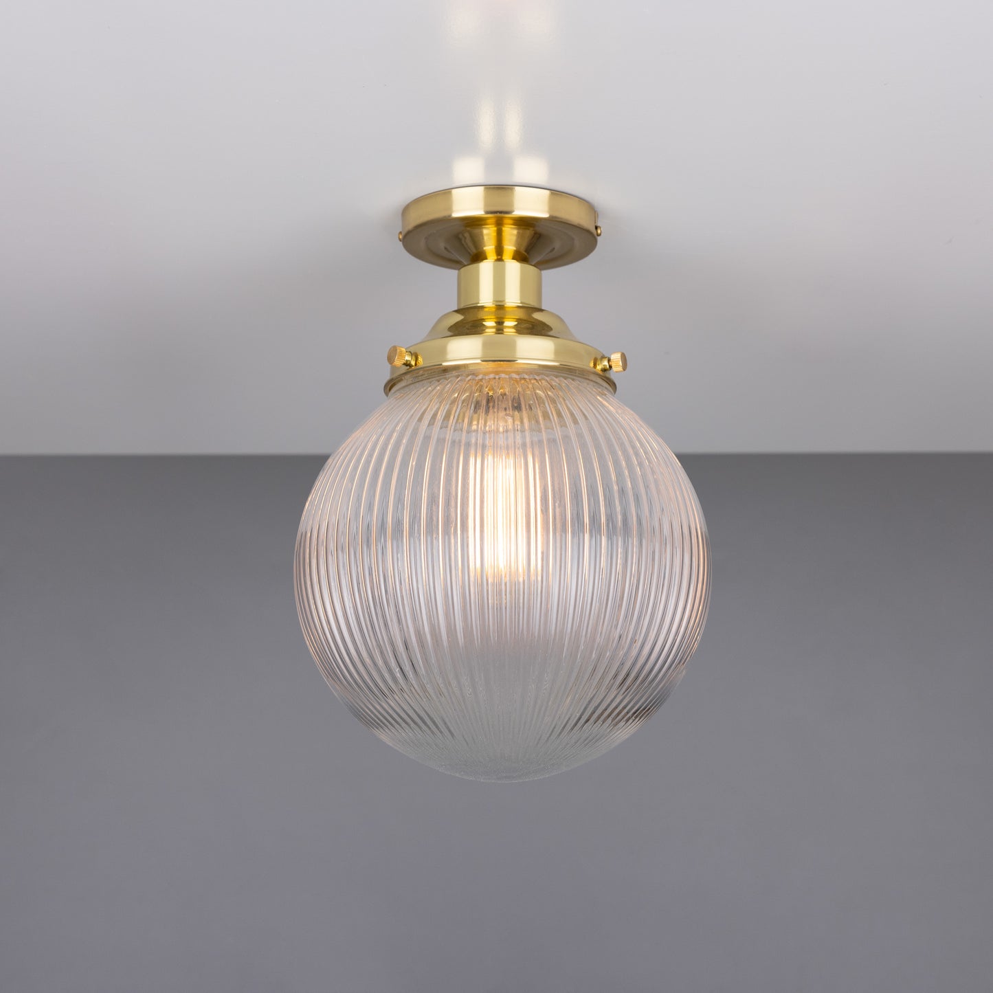 Stanley Prismatic Glass Globe Ceiling Light 20cm