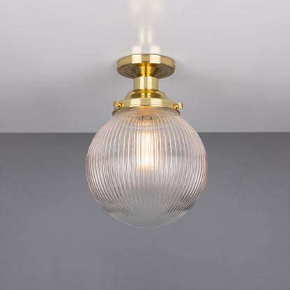 Stanley Prismatic Glass Globe Ceiling Light 20cm