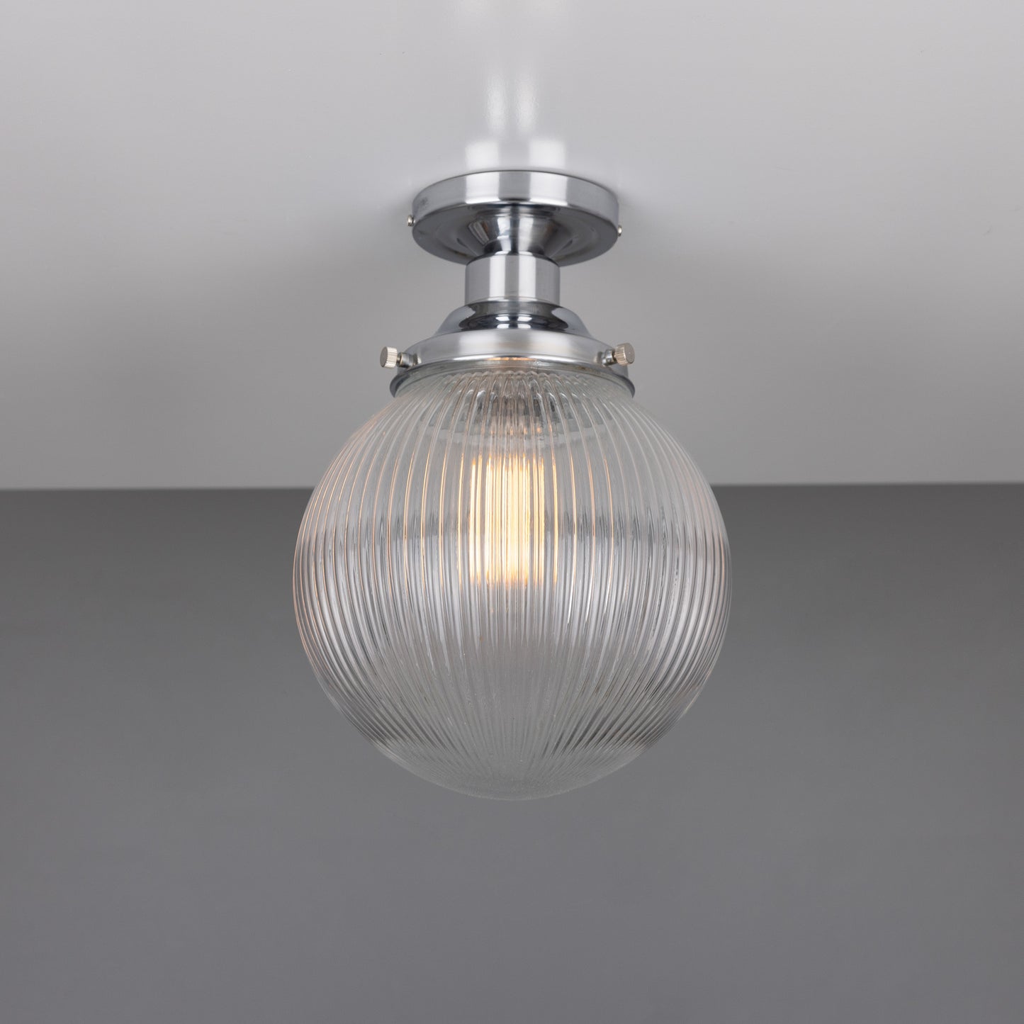 Stanley Prismatic Glass Globe Ceiling Light 20cm