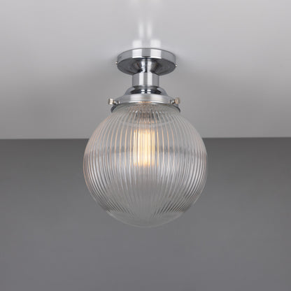 Stanley Prismatic Glass Globe Ceiling Light 20cm