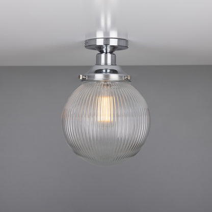 Stanley Prismatic Glass Globe Ceiling Light 20cm