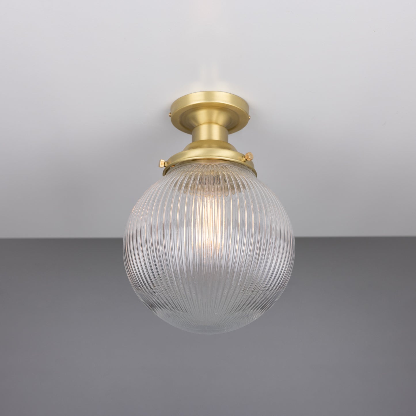 Stanley Prismatic Glass Globe Ceiling Light 20cm
