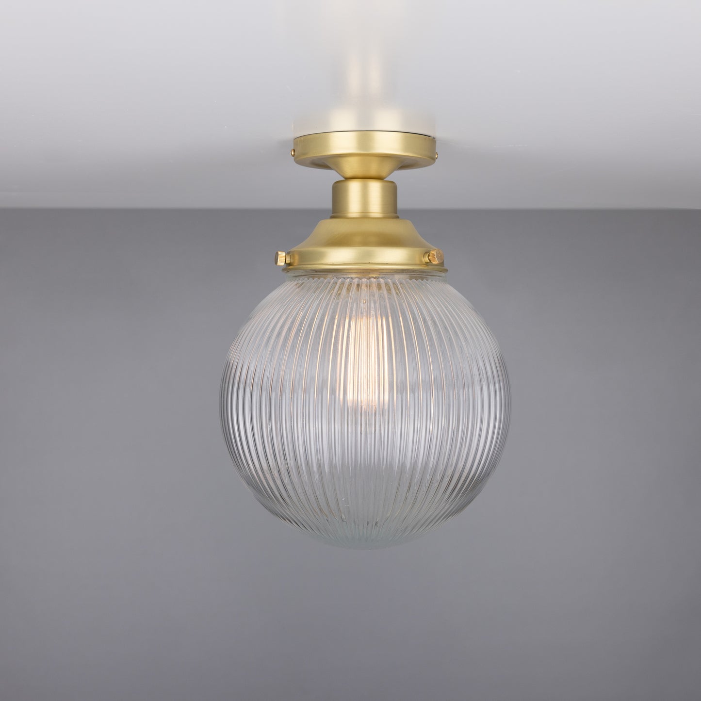 Stanley Prismatic Glass Globe Ceiling Light 20cm