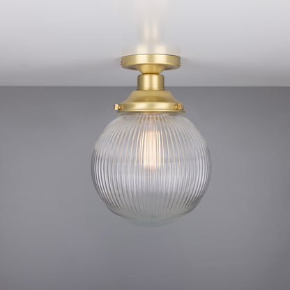 Stanley Prismatic Glass Globe Ceiling Light 20cm