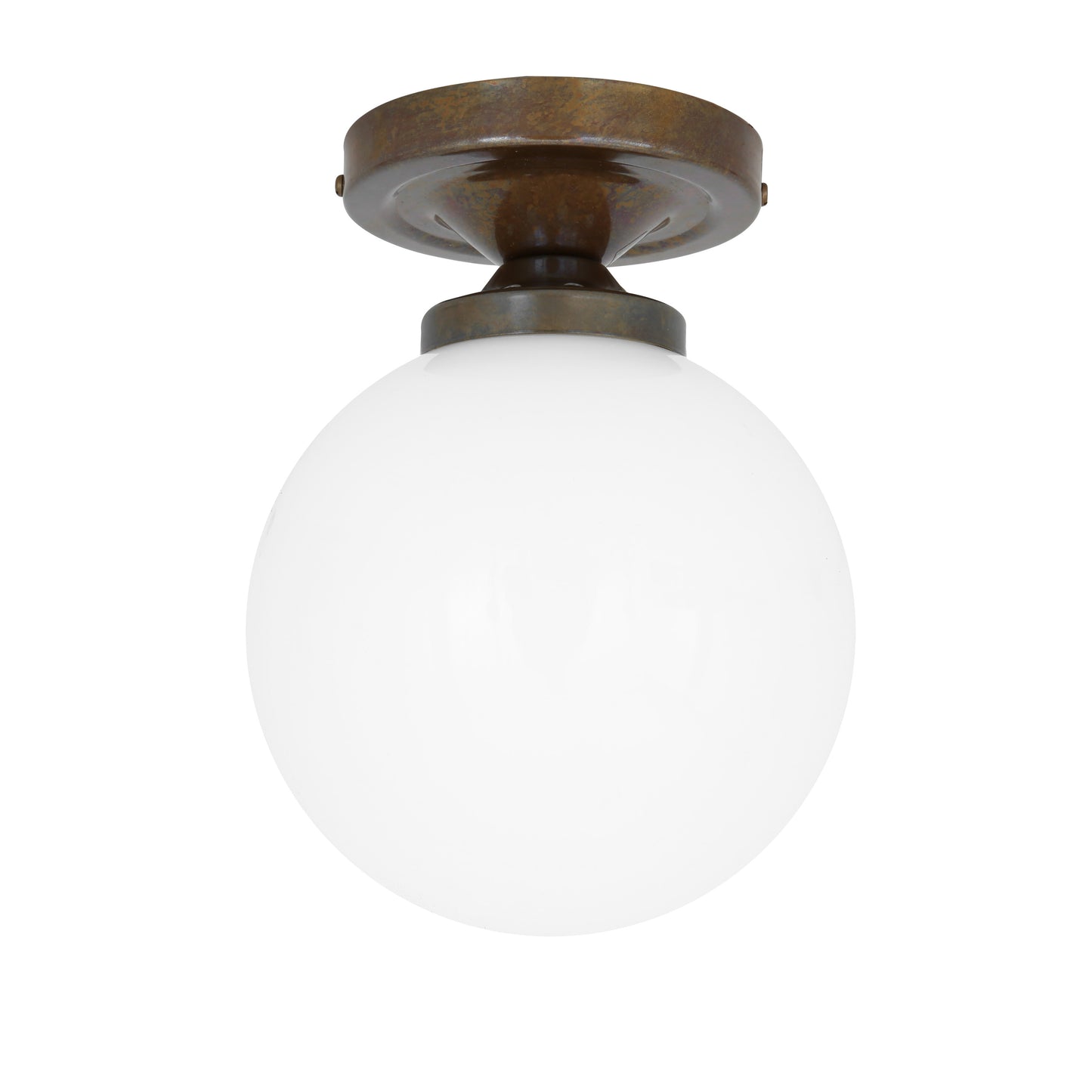 Yaounde Opal Globe Flush Ceiling Light