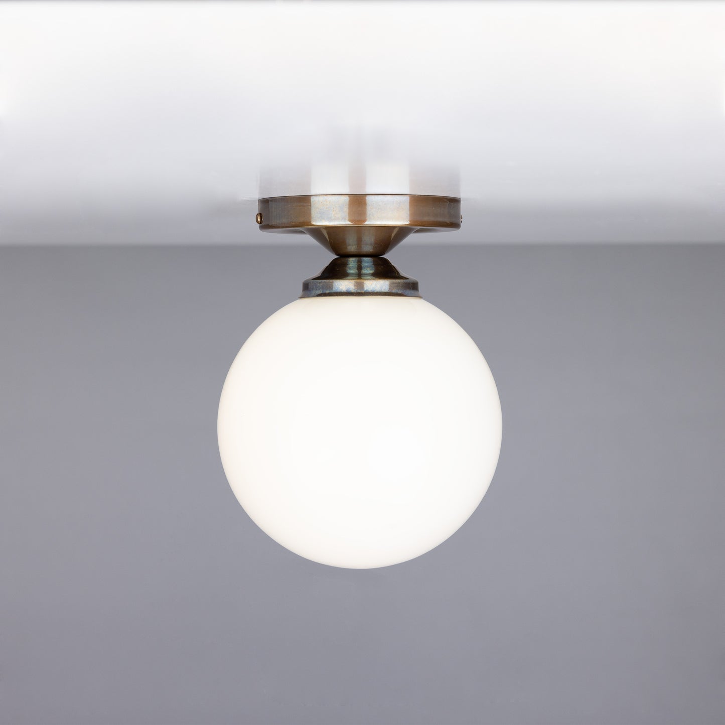 Yaounde Opal Globe Flush Ceiling Light