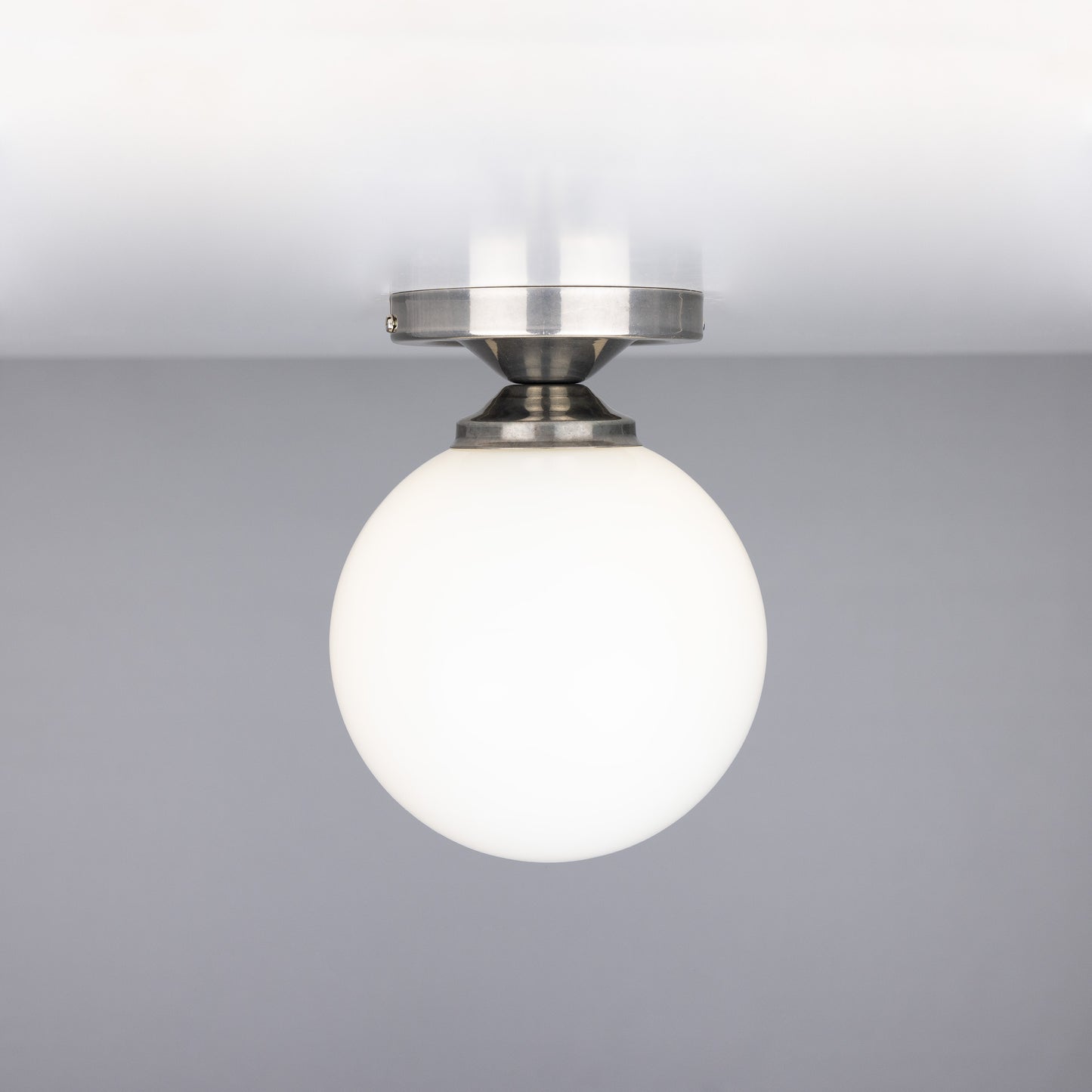 Yaounde Opal Globe Flush Ceiling Light