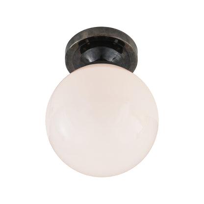 Yaounde Opal Globe Flush Ceiling Light