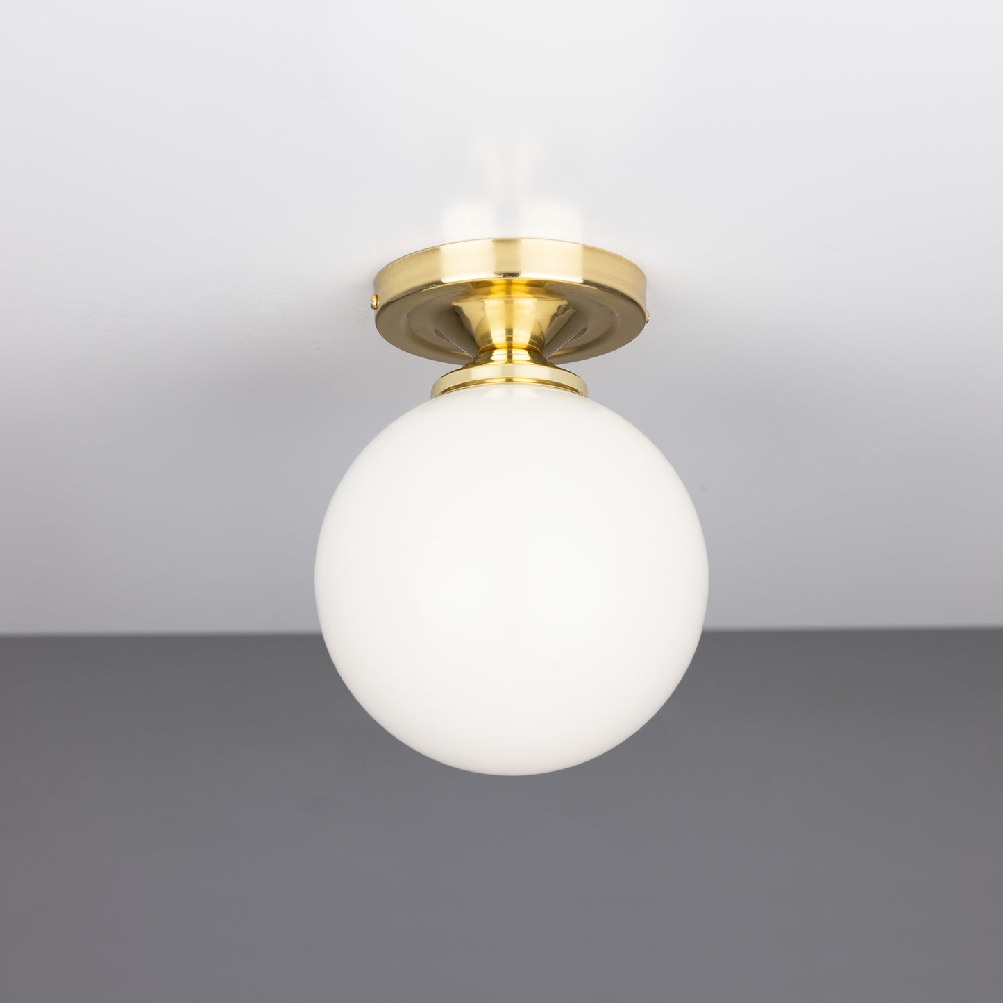 Yaounde Opal Globe Flush Ceiling Light
