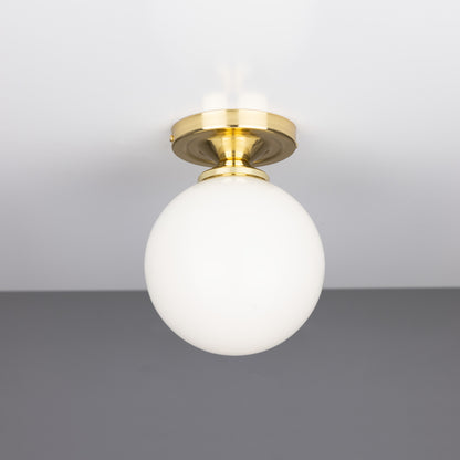 Yaounde Opal Globe Flush Ceiling Light