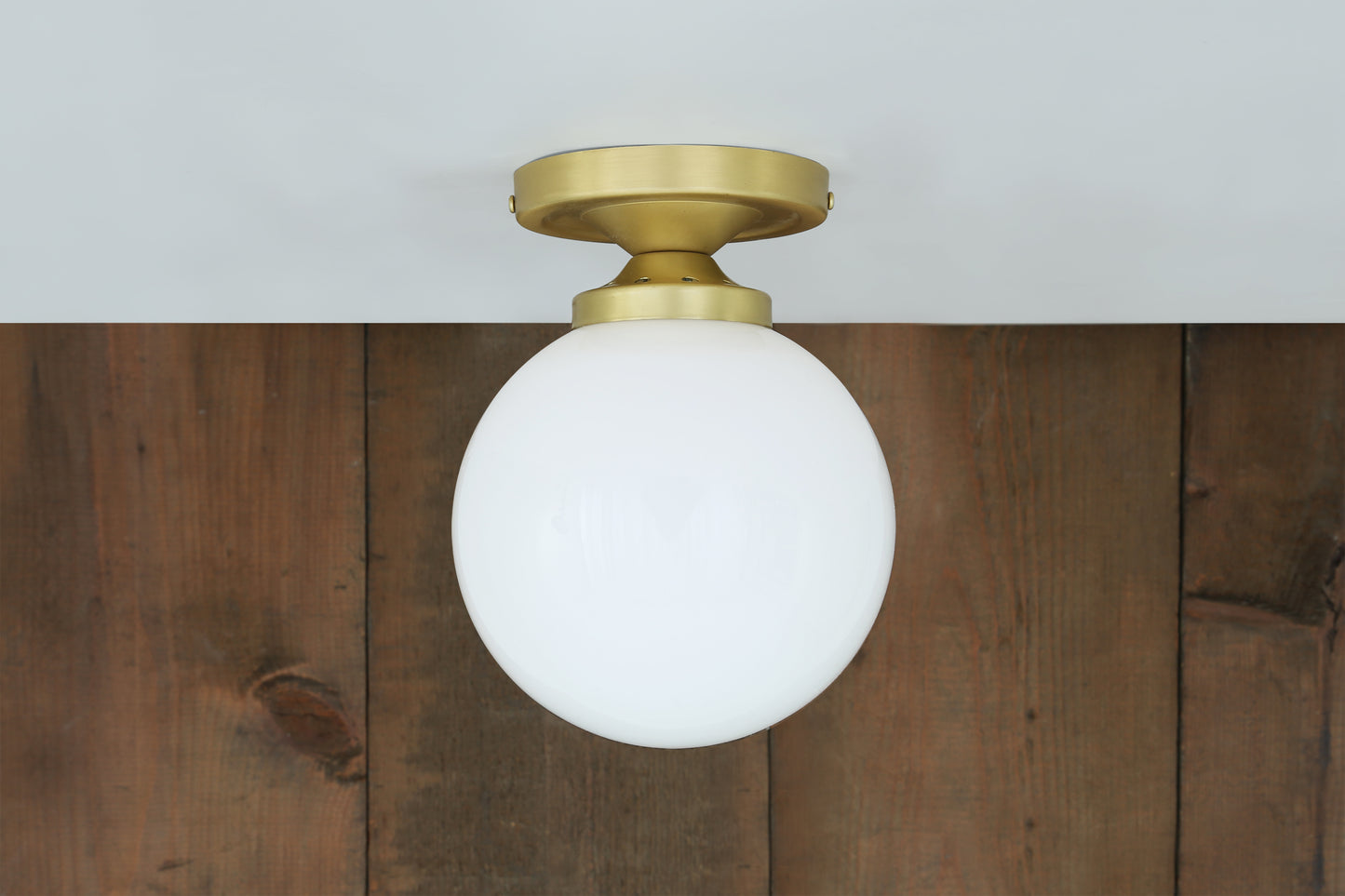 Yaounde Opal Globe Flush Ceiling Light