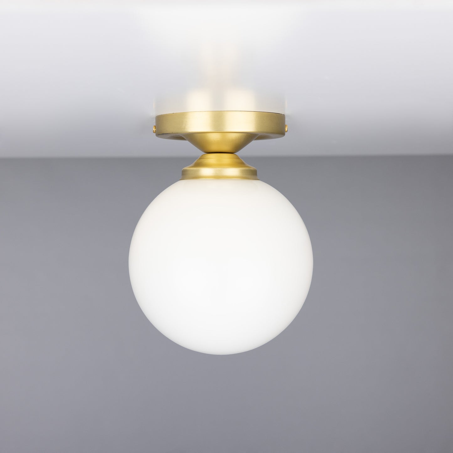 Yaounde Opal Globe Flush Ceiling Light