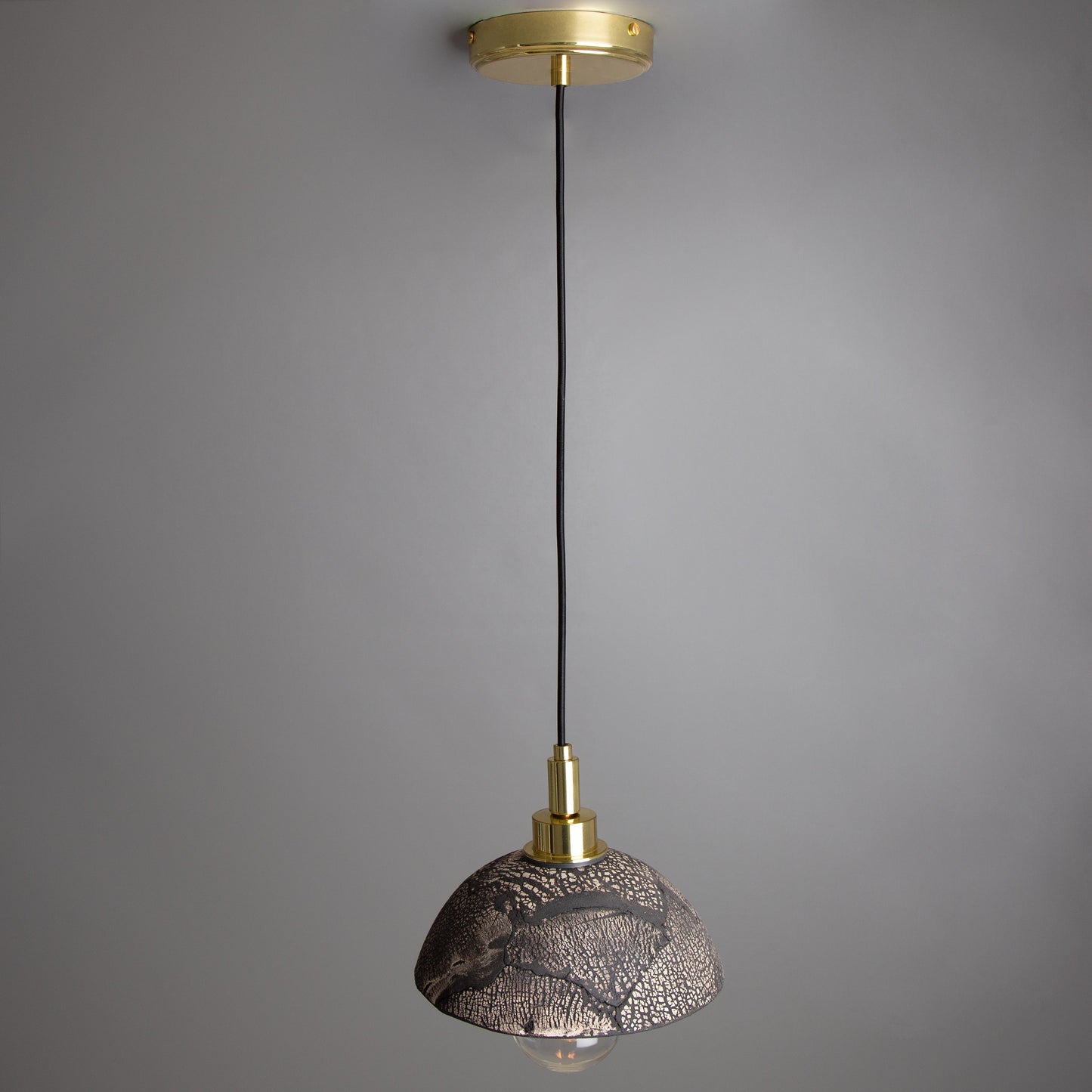 Kingii Ceramic Dome Bathroom Pendant Light 20cm IP44