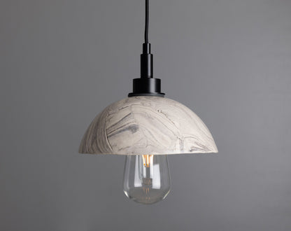 Kingii Ceramic Dome Bathroom Pendant Light 20cm IP44