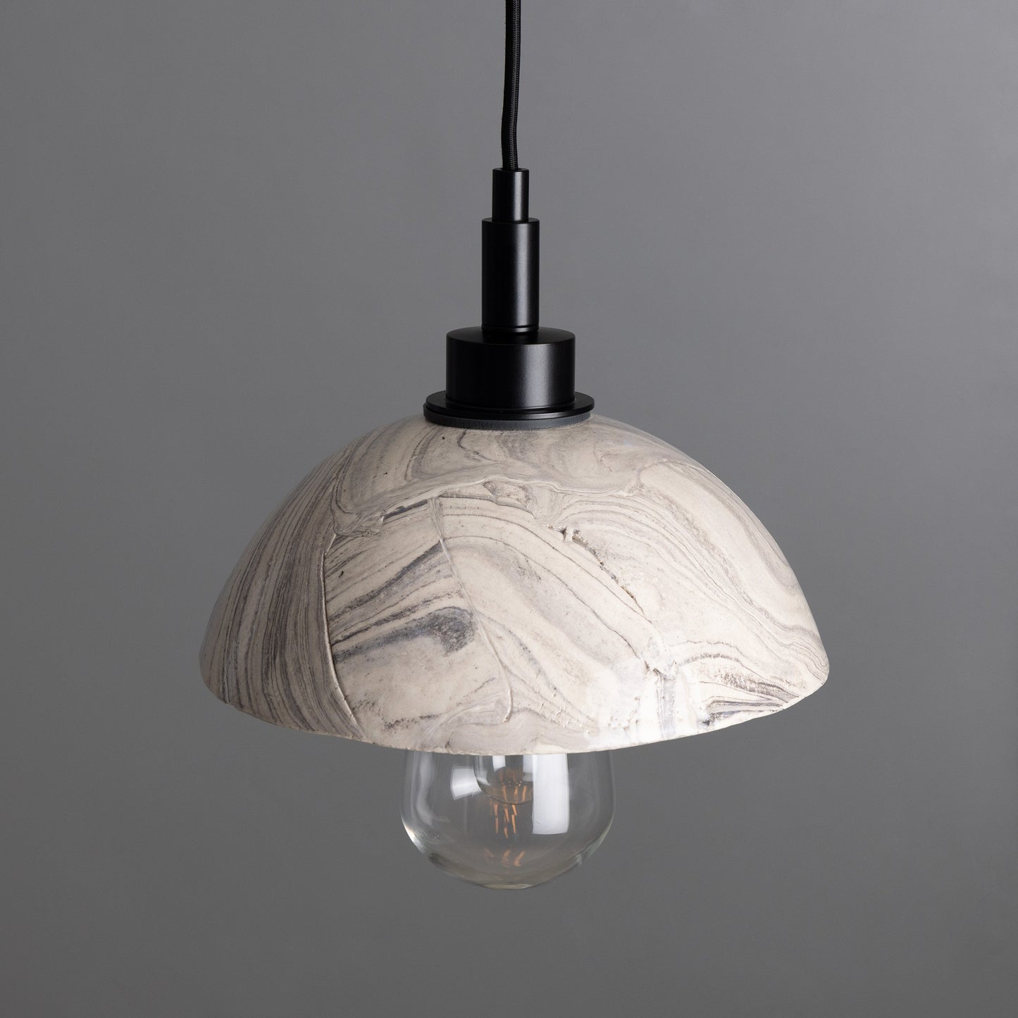 Kingii Ceramic Dome Bathroom Pendant Light 20cm IP44