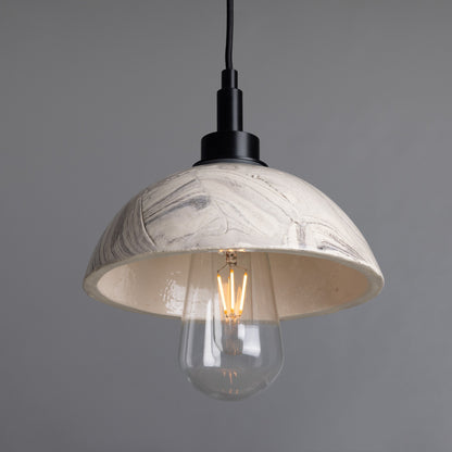 Kingii Ceramic Dome Bathroom Pendant Light 20cm IP44