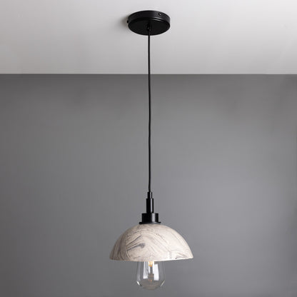 Kingii Ceramic Dome Bathroom Pendant Light 20cm IP44