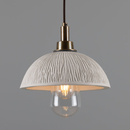 Kingii Ceramic Dome Bathroom Pendant Light 20cm IP44