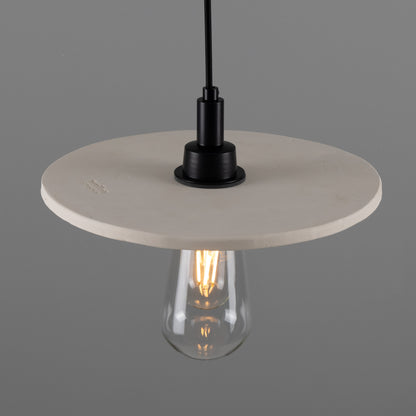 Bog Oak Organic Ceramic Disc Bathroom Pendant Light 28cm IP44