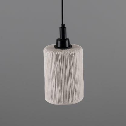 Senna Organic Ceramic Cylinder Bathroom Pendant Light 12cm IP44