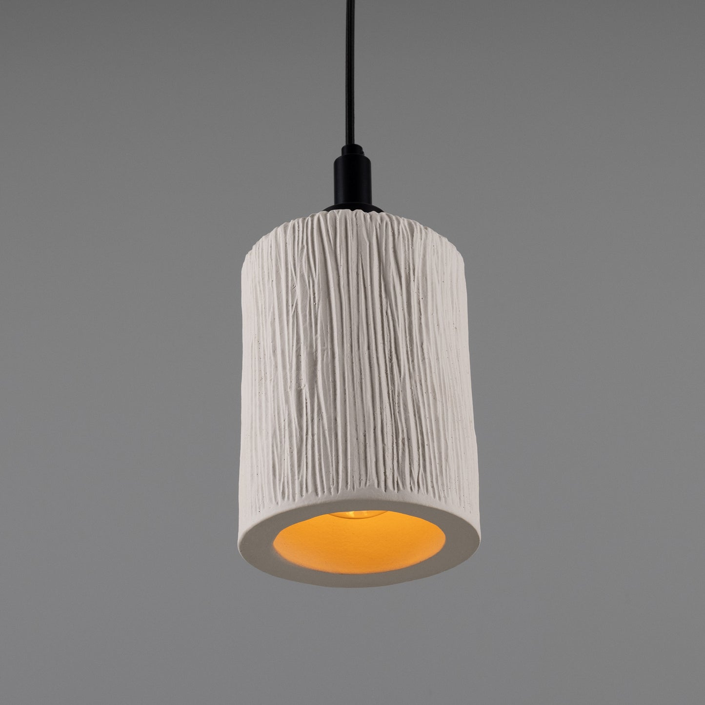 Senna Organic Ceramic Cylinder Bathroom Pendant Light 12cm IP44