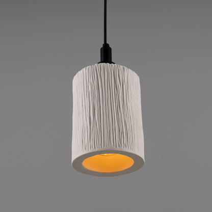 Senna Organic Ceramic Cylinder Bathroom Pendant Light 12cm IP44