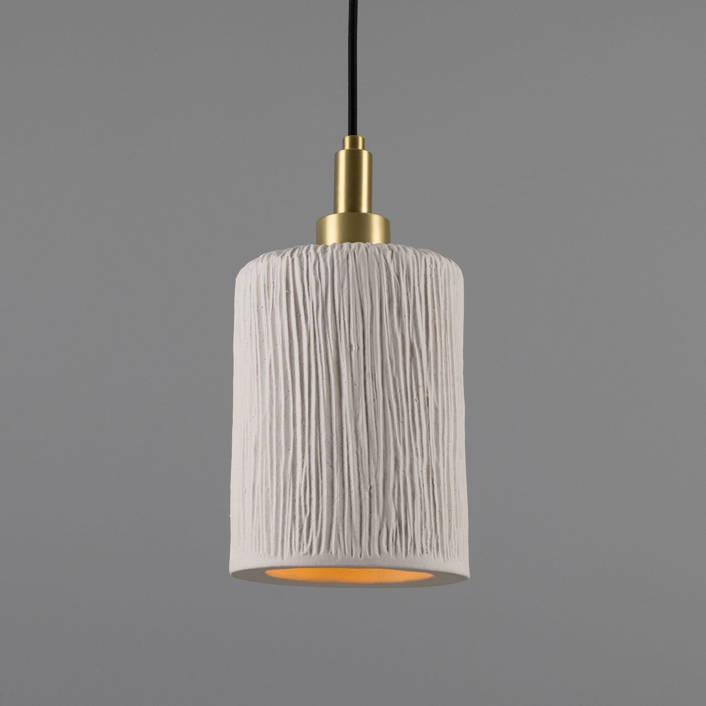 Senna Organic Ceramic Cylinder Bathroom Pendant Light 12cm IP44