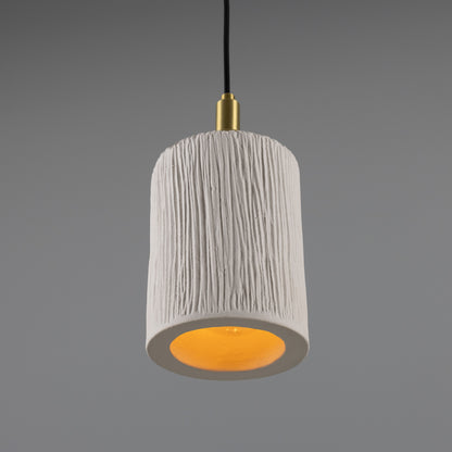 Senna Organic Ceramic Cylinder Bathroom Pendant Light 12cm IP44