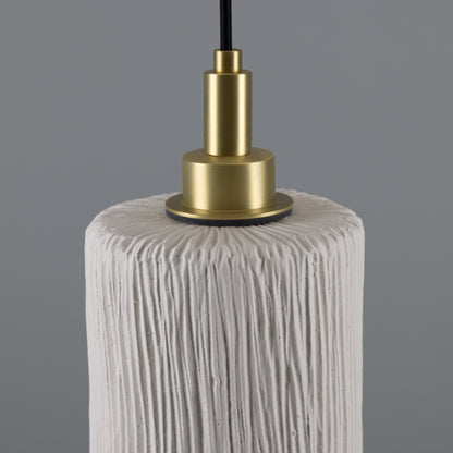 Senna Organic Ceramic Cylinder Bathroom Pendant Light 12cm IP44