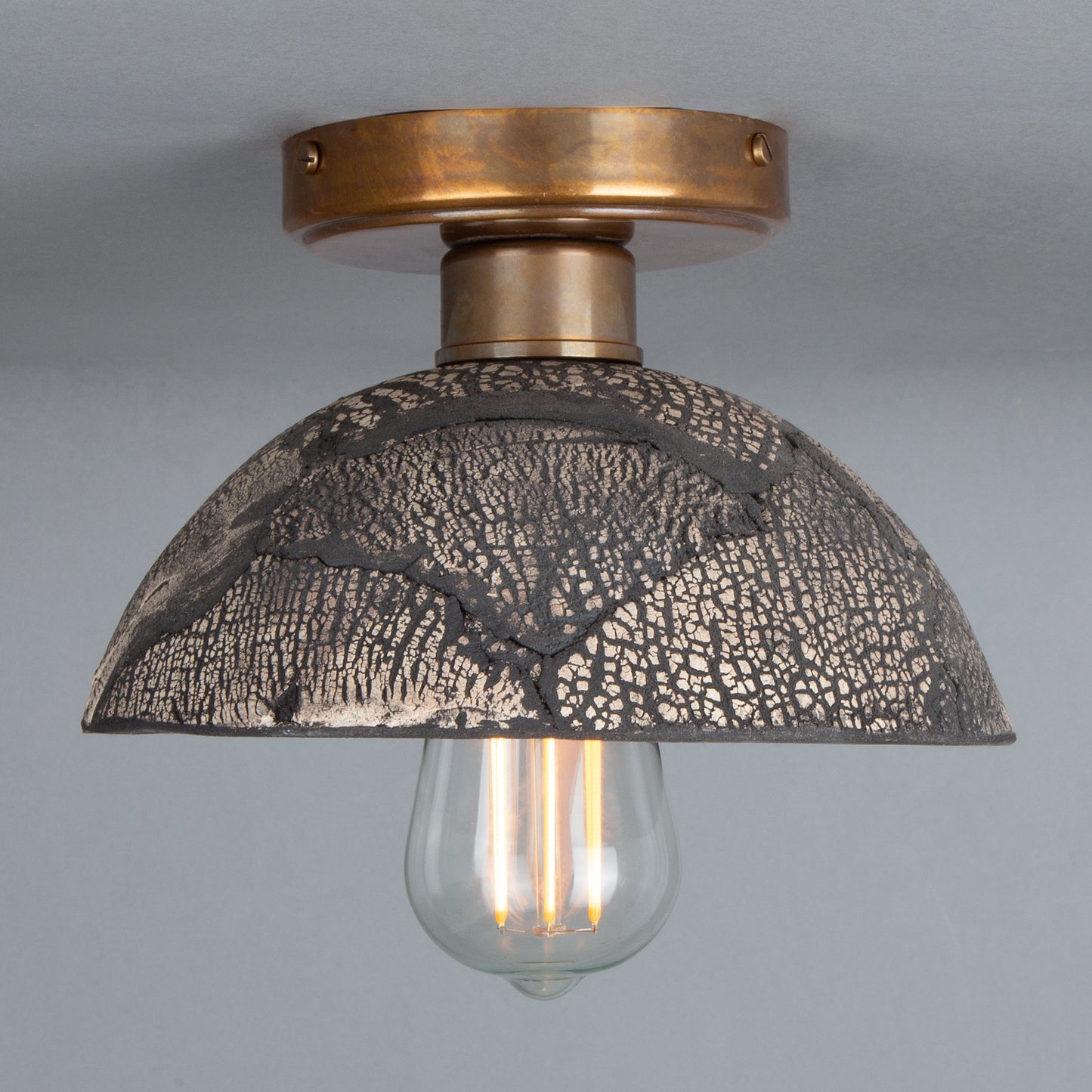 Kauri Organic Ceramic Dome Ceiling Light 20cm