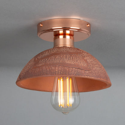 Kauri Organic Ceramic Dome Ceiling Light 20cm