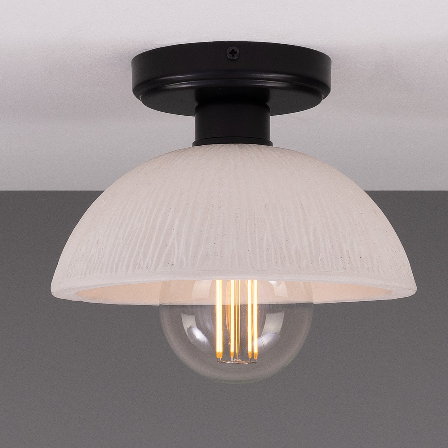 Kauri Organic Ceramic Dome Ceiling Light 20cm