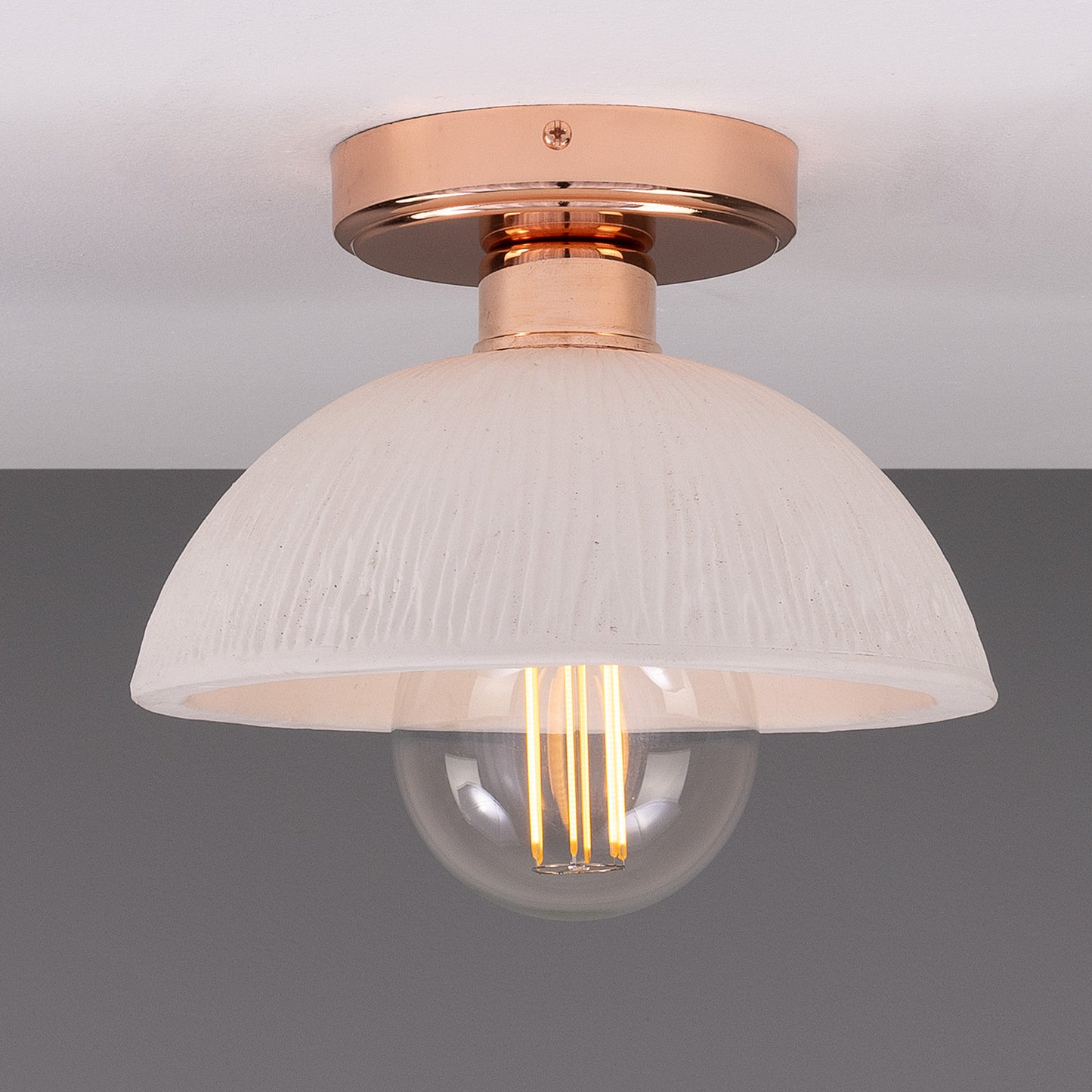 Kauri Organic Ceramic Dome Ceiling Light 20cm