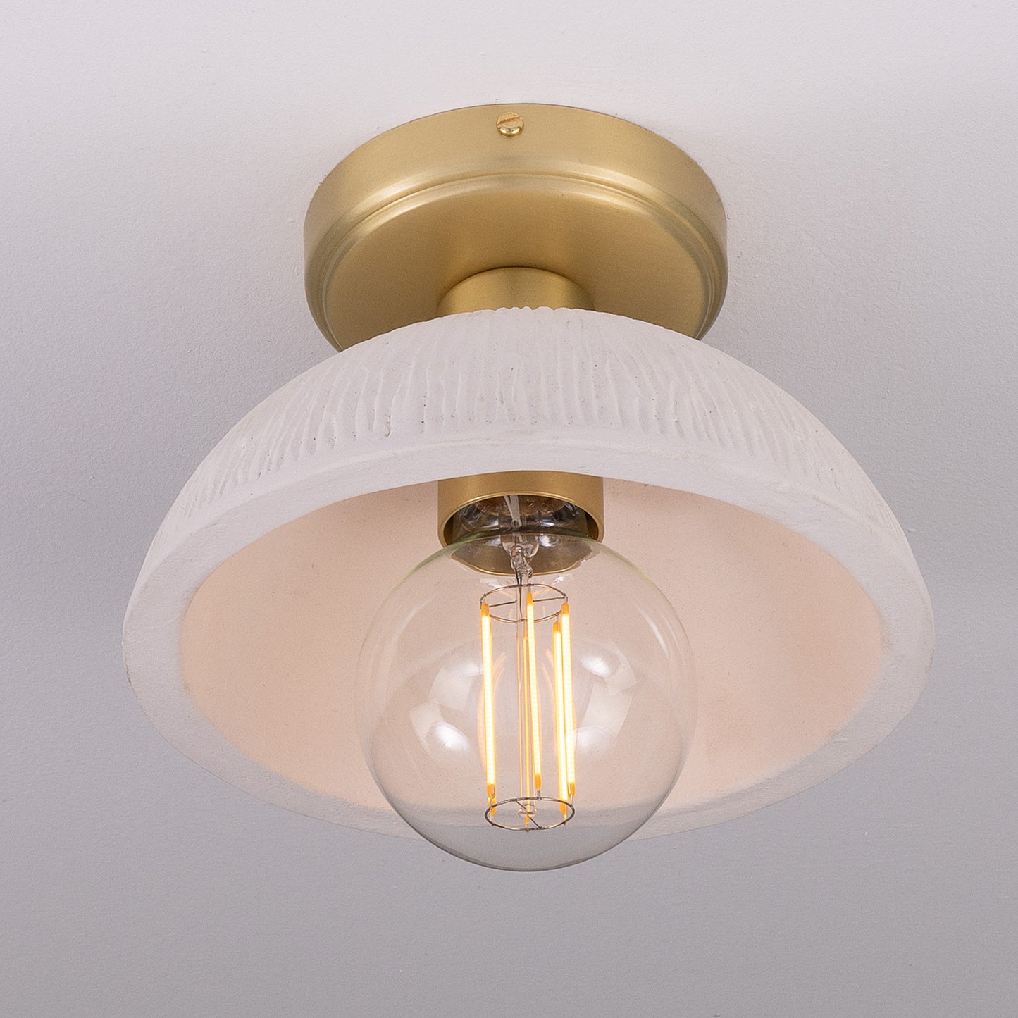 Kauri Organic Ceramic Dome Ceiling Light 20cm