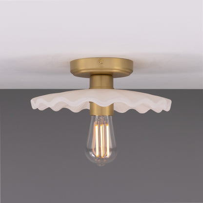 Kapok Organic Ceramic Ceiling Light 27cm