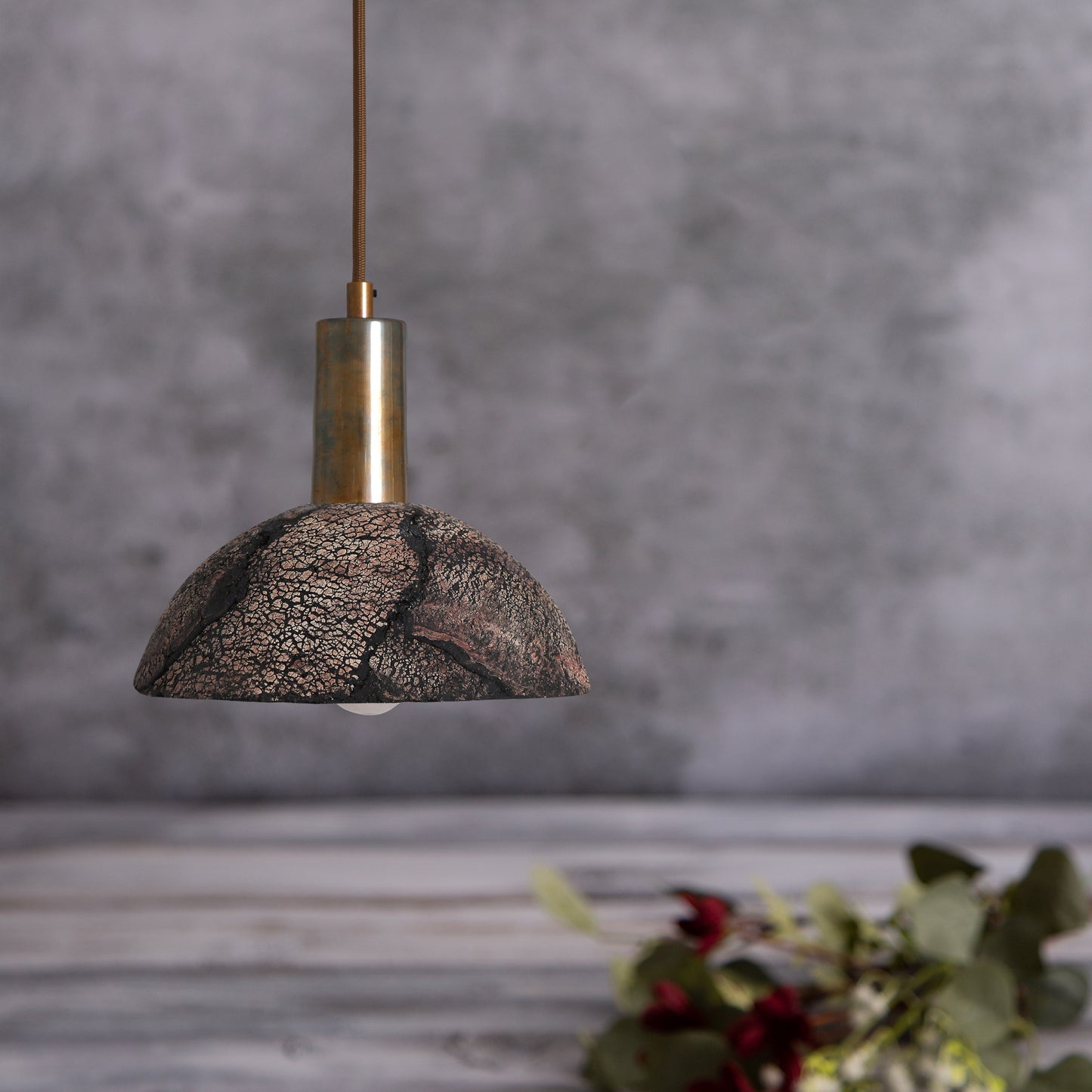Kauri Organic Ceramic Dome Pendant Light