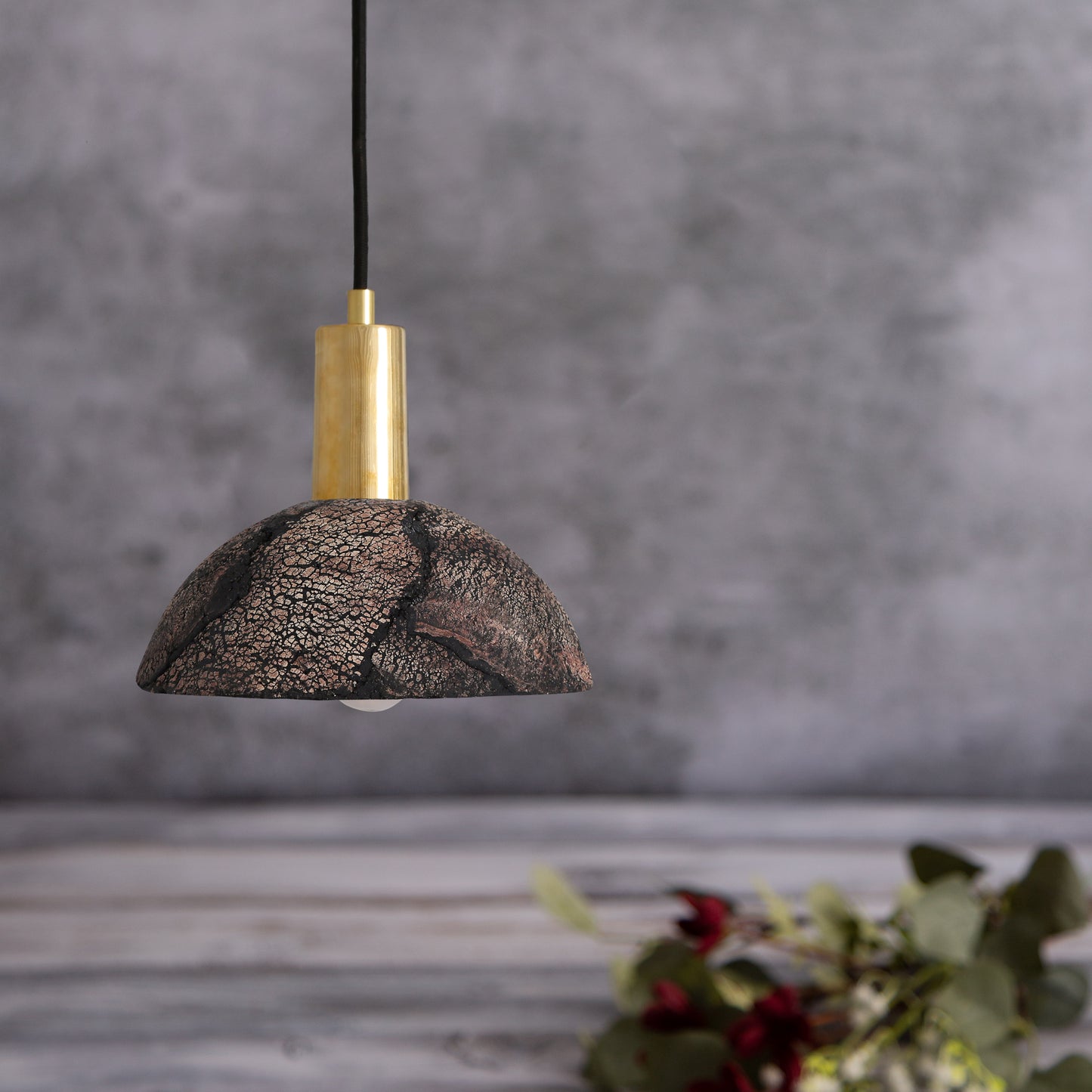 Kauri Organic Ceramic Dome Pendant Light