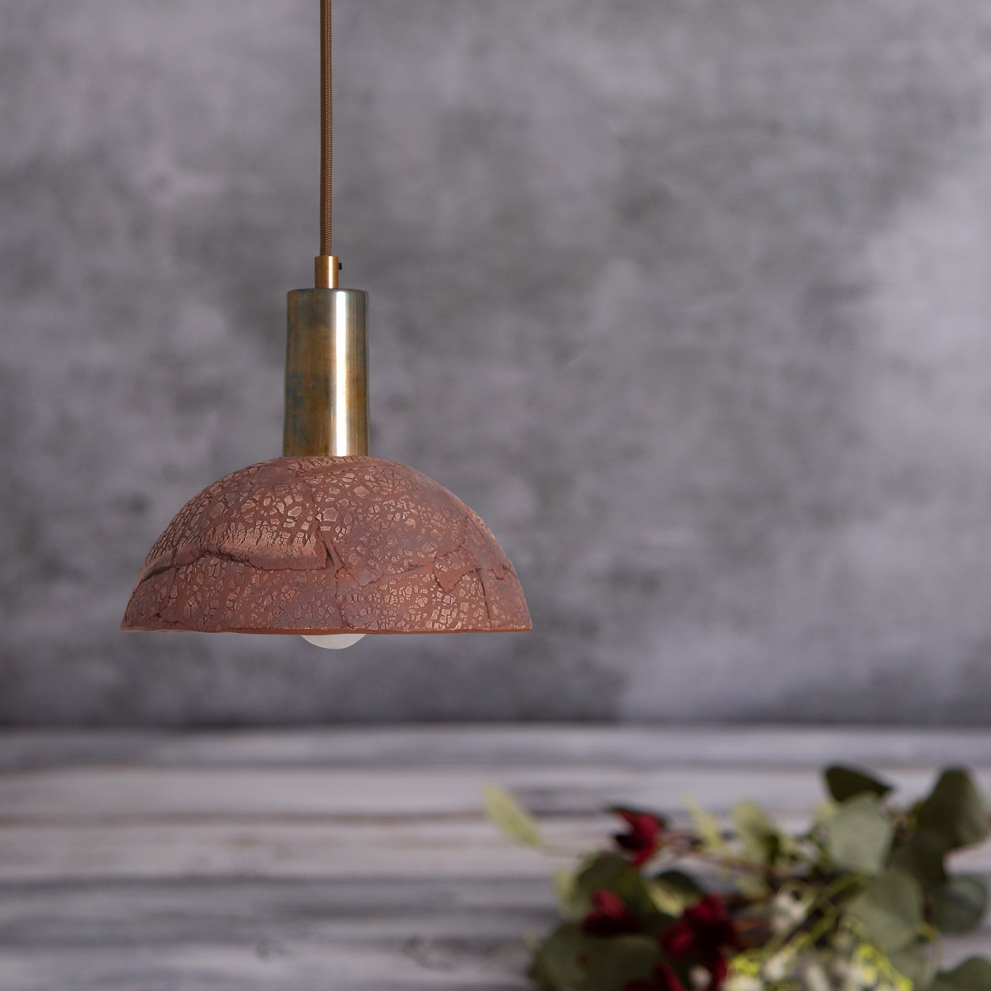 Kauri Organic Ceramic Dome Pendant Light
