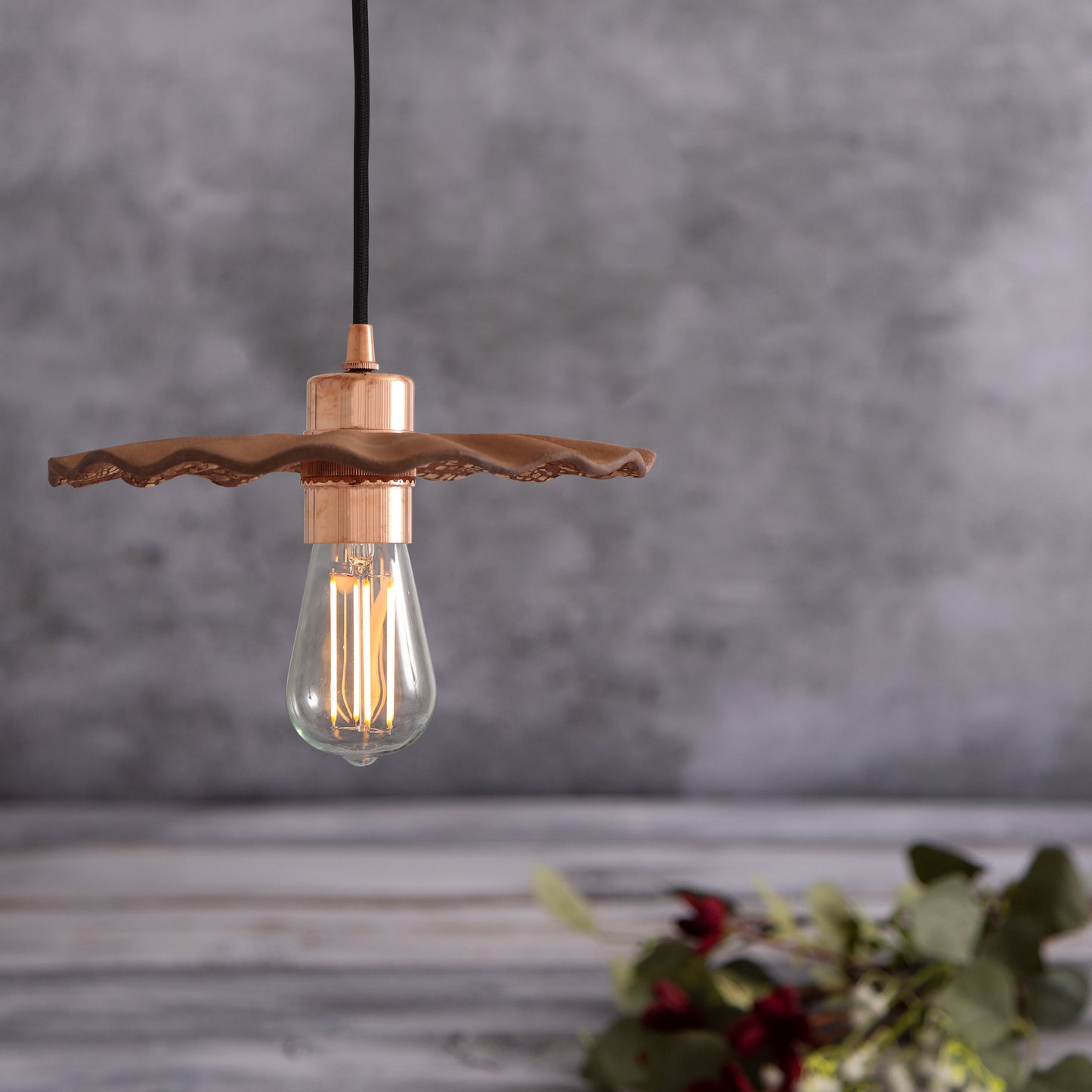 Kapok Organic Ceramic Pendant Light 27cm